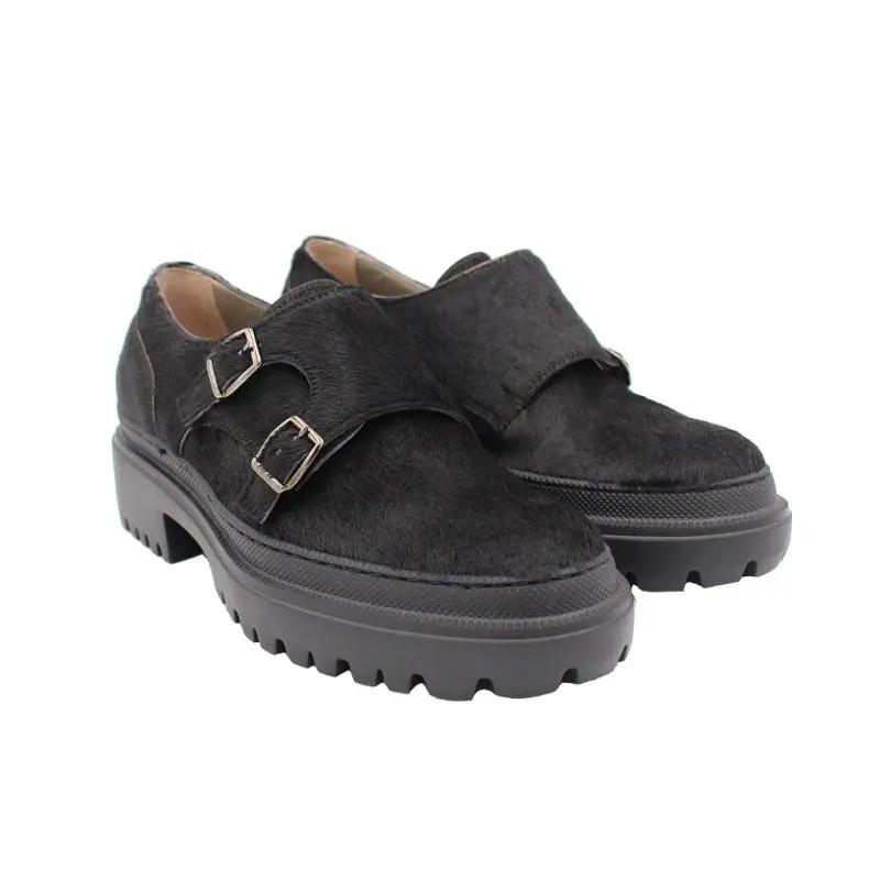 814 Double Monk Cav Nero - Scarpe Biella | Barbera Sandro e Figli snc