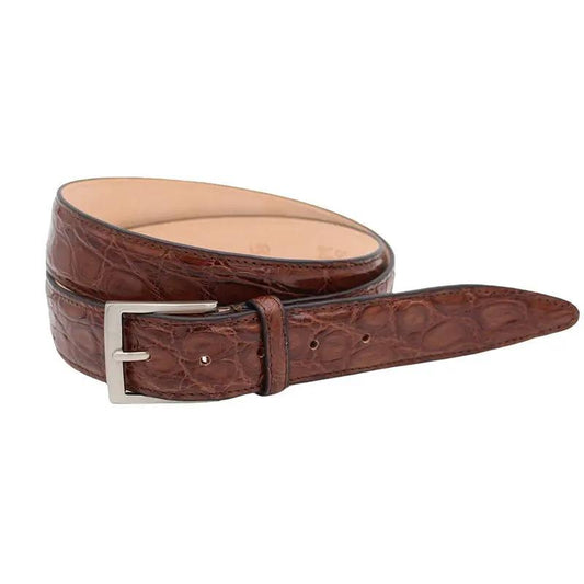 Cintura Fatta a Mano in vero coccodrillo gold - Scarpe Biella | Barbera Sandro e Figli snc