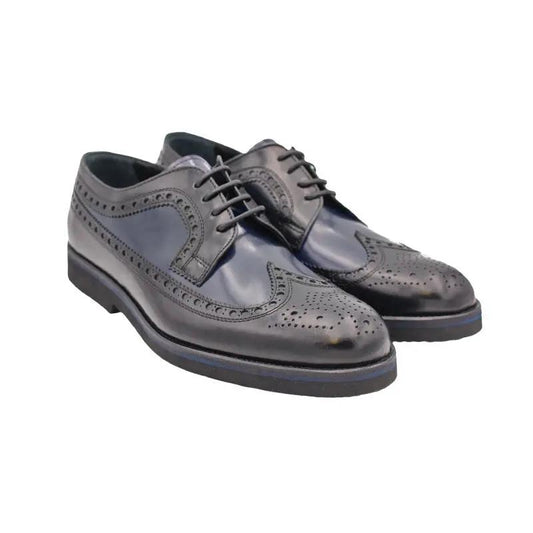 Derby 1241 blu e nero - Scarpe Biella | Barbera Sandro e Figli snc