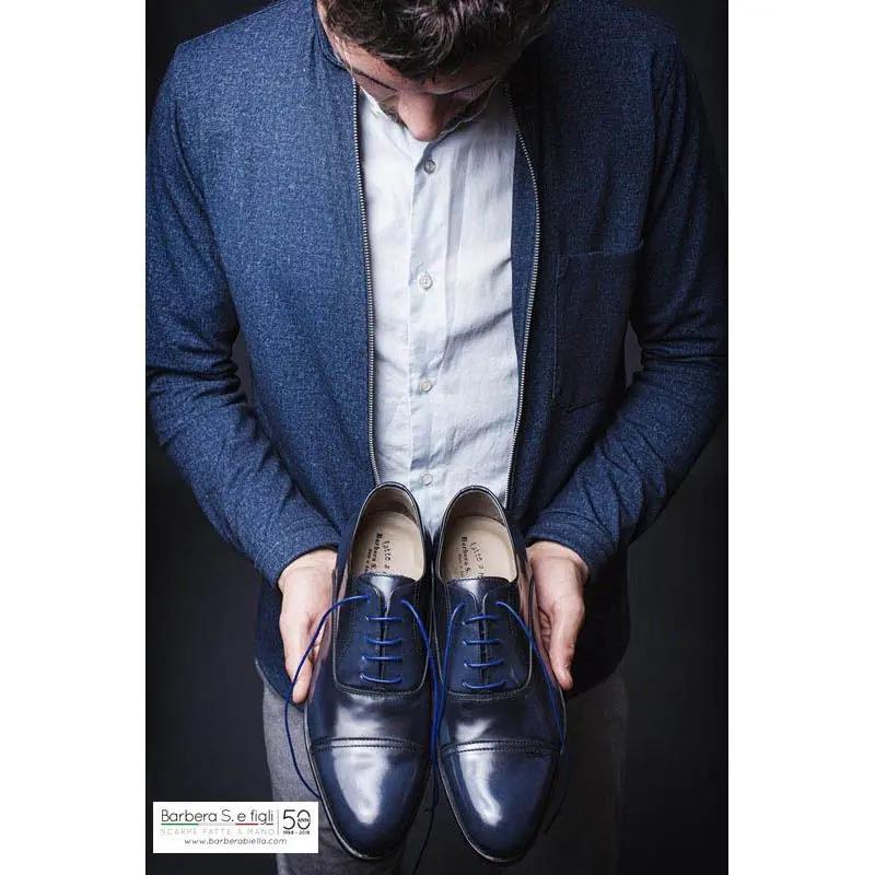 Francesina Abrasivato Blu/Bluette - Scarpe Biella | Barbera Sandro e Figli snc