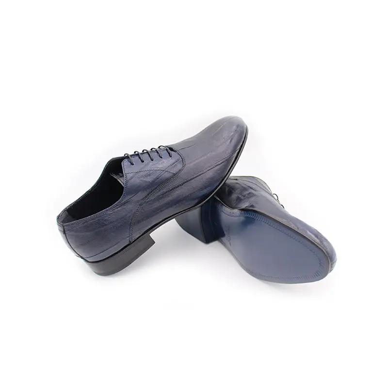 1054 Anguilla - Blu Barbera Biella - Scarpe Fatte a Mano