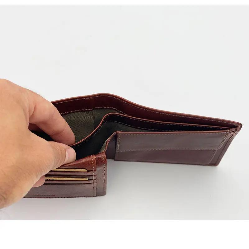 Portafoglio Cuoio Concia Vegetale con Portamonete e Patta Cognac mis.classica - Scarpe Biella | Barbera Sandro e Figli snc