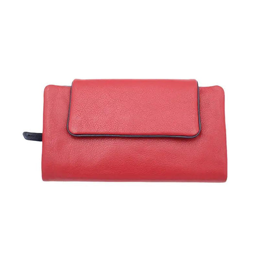 Portafoglio Donna rosso + blu 1830 - Scarpe Biella | Barbera Sandro e Figli snc