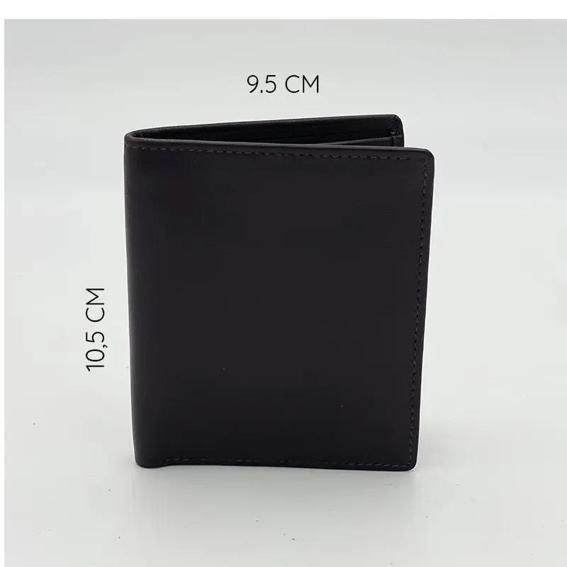 Portafoglio Verticale Piccolo Nappa Moro 8103 - Scarpe Biella | Barbera Sandro e Figli snc