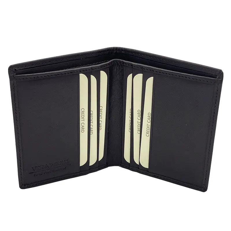 Portafoglio Verticale Piccolo Nappa Moro 8103 - Scarpe Biella | Barbera Sandro e Figli snc