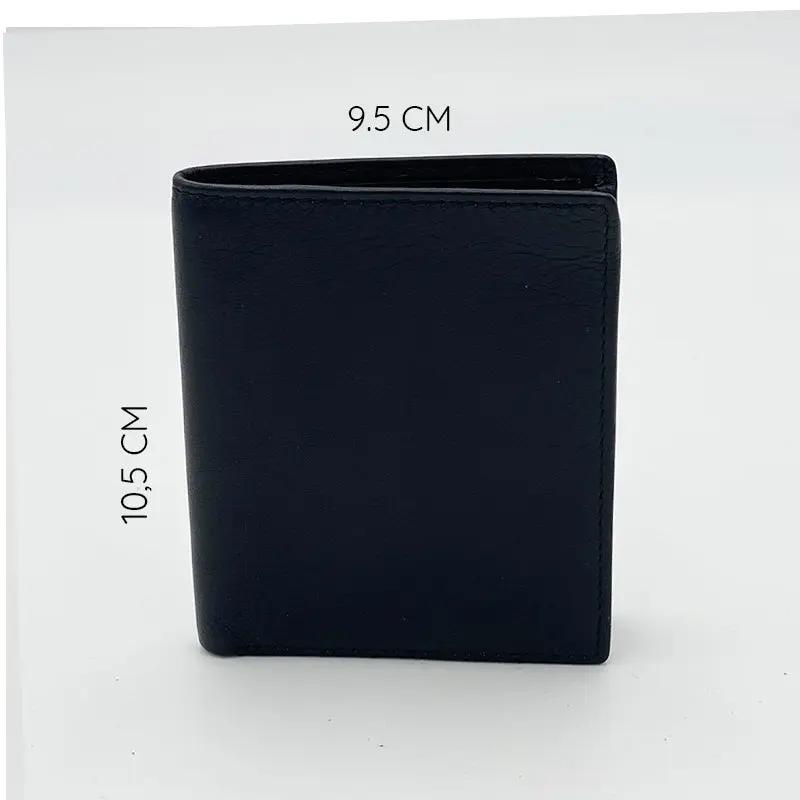 Portafoglio Verticale Piccolo Nappa Nera 8103 - Scarpe Biella | Barbera Sandro e Figli snc