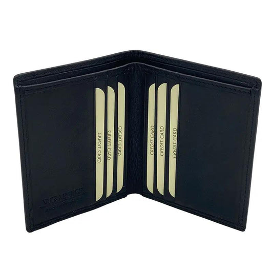 Portafoglio Verticale Piccolo Nappa Nera 8103 - Scarpe Biella | Barbera Sandro e Figli snc