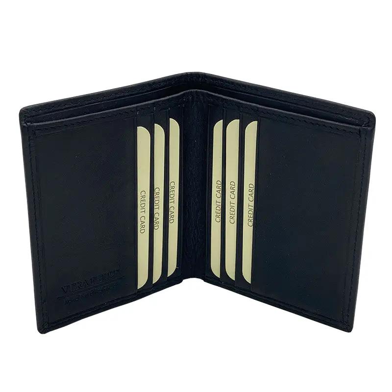 Portafoglio Verticale Piccolo Nappa Nera 8103 - Scarpe Biella | Barbera Sandro e Figli snc