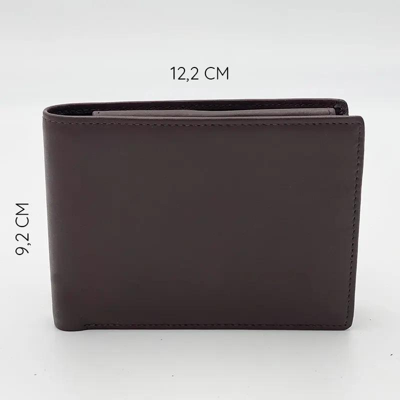 Portafoglio con Portamonete e Patta Nappa Moro mis.classica - Scarpe Biella | Barbera Sandro e Figli snc