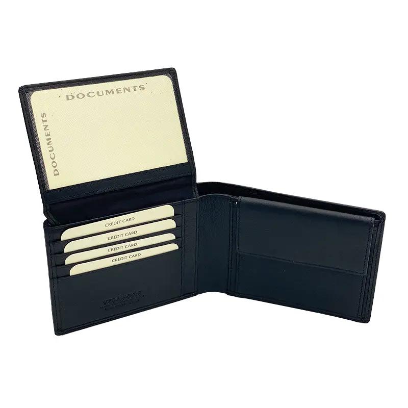 Portafoglio con Portamonete e Patta Nappa Nero mis.classica - Scarpe Biella | Barbera Sandro e Figli snc