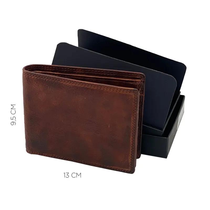 Portafoglio con Portamonete e Patta Testa di Moro Stone Wax mis.classica - Scarpe Biella | Barbera Sandro e Figli snc