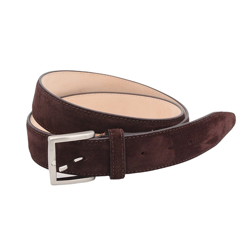 Handmade cocoa suede belt