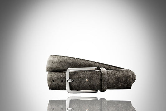 Handmade Taupe Suede Belt