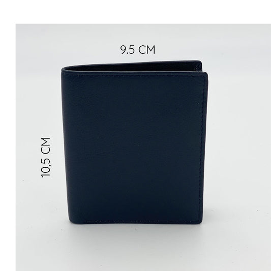 Small Vertical Wallet Nappa Blue 8103