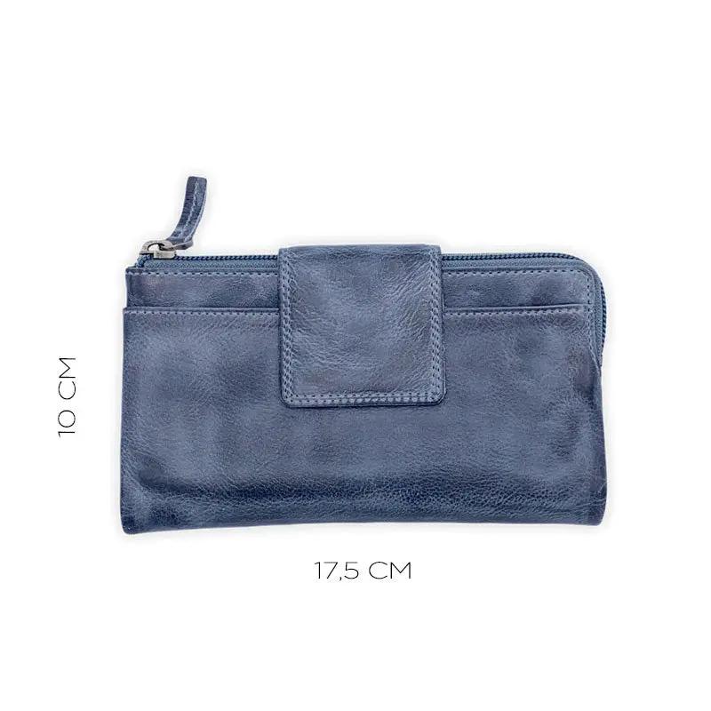 Portafoglio Donna Grey Stone Wax Barbera Biella - Scarpe Fatte a Mano